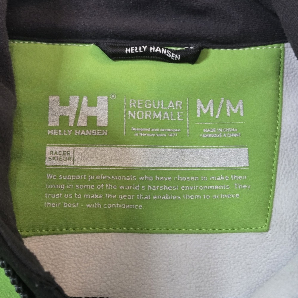 Helly Hansen Soft Shell Full Zip Jacket Mens Medium Green Idaho Logo Outdoor - Picture 3 of 10